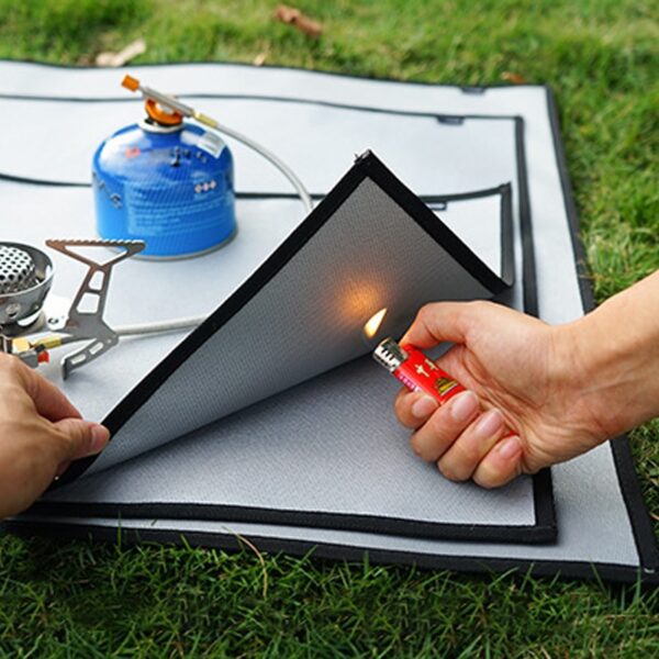 Camping Floor Mat  Fireproof Grill Mat Essential Heat Insulation and Safety for Outdoor BBQs and Picnics