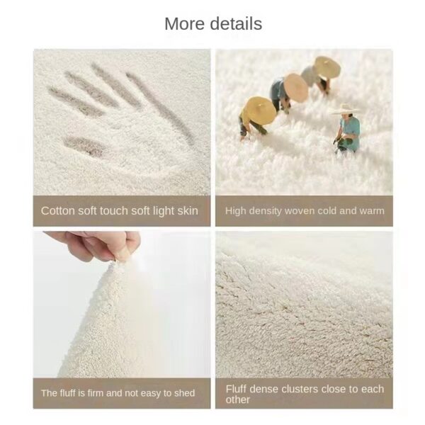 Plaid Carpet French Round Rugs for Bedroom and Retro Living Room Decor Large Area, Non-Slip, Fluffy, and Soft Lounge Mat for Children's Rooms - Image 5