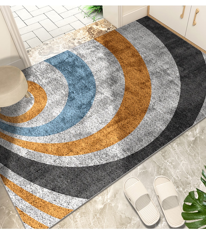Nordic Style Anti-Slip Slate Bath Mat Versatile Mats for Bedroom, Kitchen, Hallway, and More