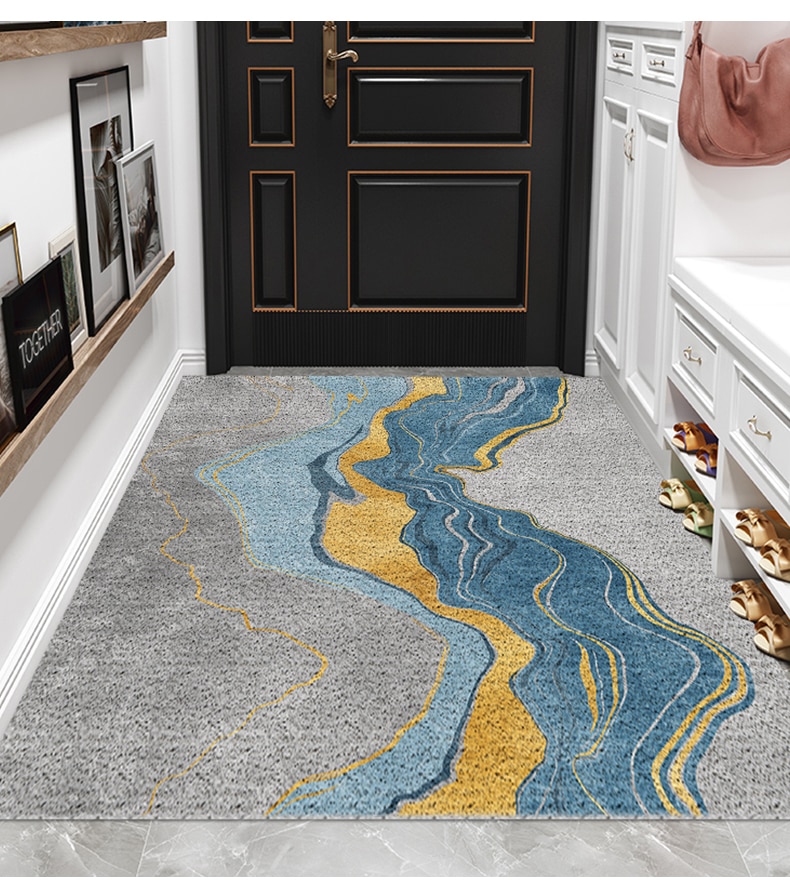 Nordic Style Anti-Slip Slate Bath Mat Versatile Mats for Bedroom, Kitchen, Hallway, and More