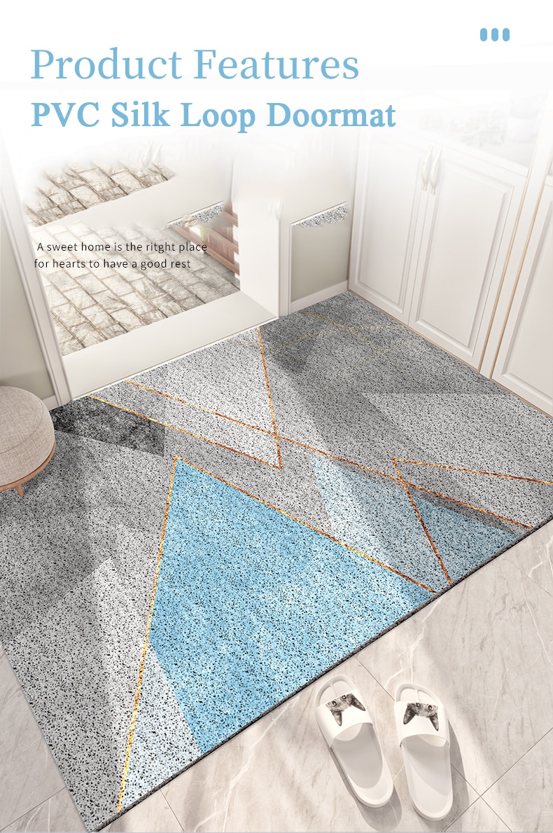 Nordic Style Anti-Slip Slate Bath Mat Versatile Mats for Bedroom, Kitchen, Hallway, and More