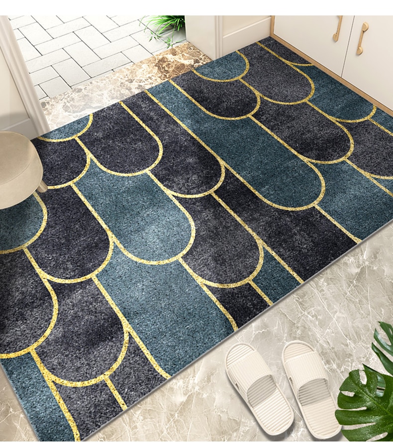 Nordic Style Anti-Slip Slate Bath Mat Versatile Mats for Bedroom, Kitchen, Hallway, and More
