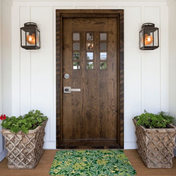 William Morris Inspired Floral Vintage Doormat A Stylish Entryway and Living Room Rug Jasmine Carpet - Image 5