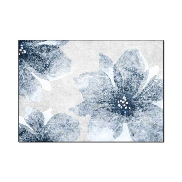 Jasmine Carpet Modern Abstract Blue and Gray Floral Rug for Living Room with Color Fading Flower Design - Image 6