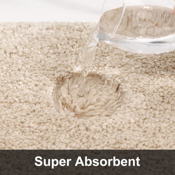 Soft and Absorbent Slate Bath Mat Non-Slip, Thick, and Luxuriously Fluffy Rug for Bathrooms, Bedrooms, and Living Rooms - Image 3