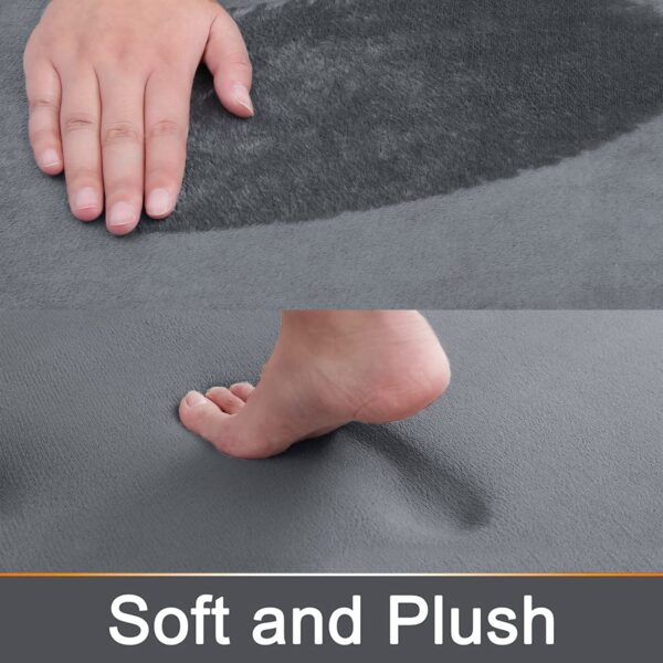Slate Bath Mat Non-Slip, Memory Foam Comfort, Super Absorbent, and Quick-Dry Rug for Your Shower and Bathroom - Image 4