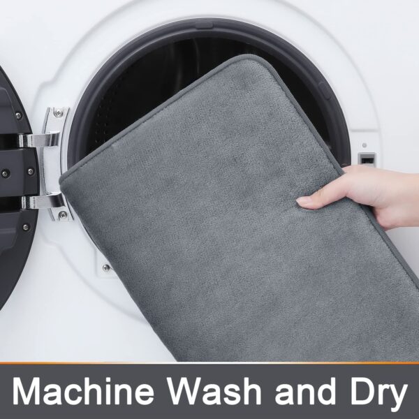 Slate Bath Mat Non-Slip, Memory Foam Comfort, Super Absorbent, and Quick-Dry Rug for Your Shower and Bathroom - Image 6