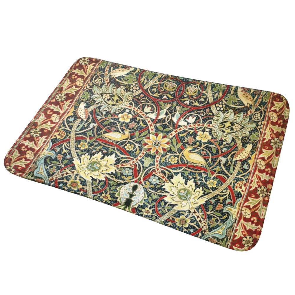 Jasmine Carpet William Morris Inspired Floral Vintage Doormat A Stylish Entryway and Living Room Rug