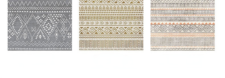 Plaid Carpet Bohemian National Style Large Area Rug: Retro Hotel and Homestay Decoration for Your Living Room and Bedroom