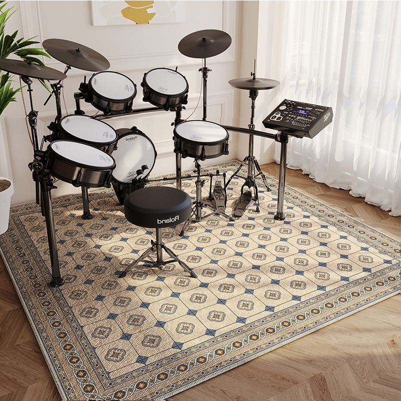 Plaid Carpet Black and White Plaid Polyester Carpets: Abstract Music Symbols, Fashionable Luxury for Living Room and Bedroom Home Decor