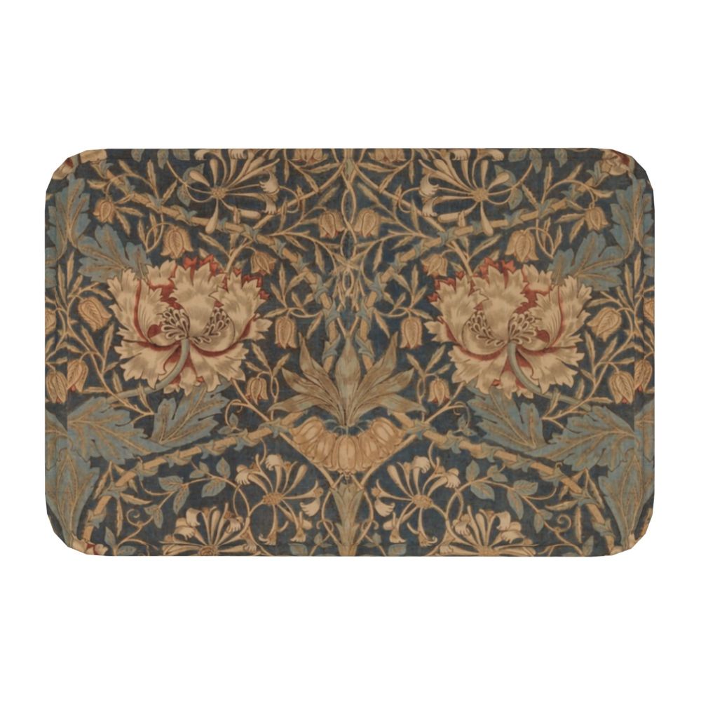Jasmine Carpet William Morris Inspired Floral Vintage Doormat A Stylish Entryway and Living Room Rug
