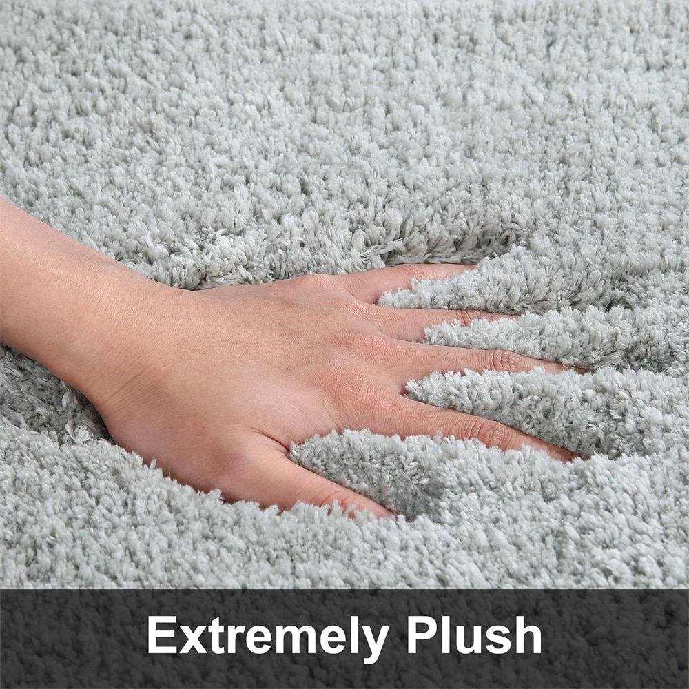 Soft and Absorbent Slate Bath Mat Non-Slip, Thick, and Luxuriously Fluffy Rug for Bathrooms, Bedrooms, and Living Rooms