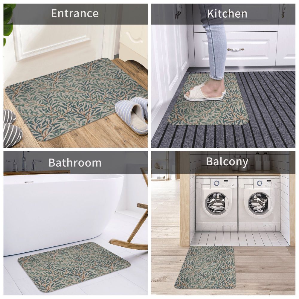 Jasmine Carpet William Morris Inspired Floral Vintage Doormat A Stylish Entryway and Living Room Rug