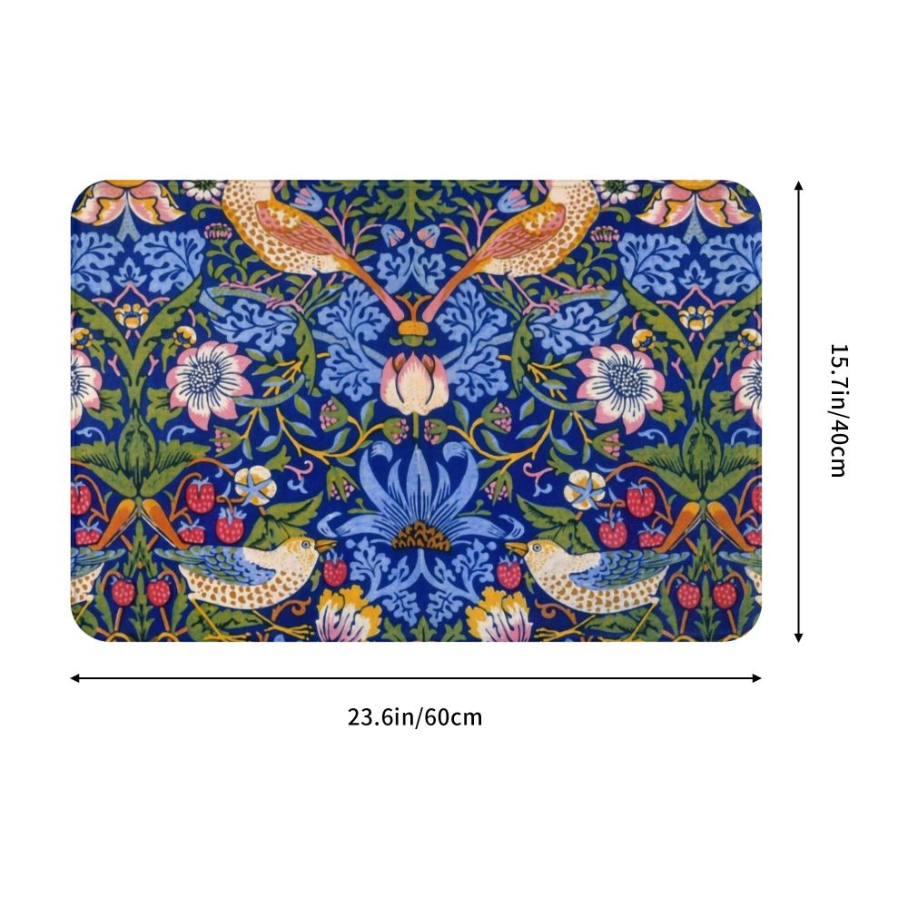 Jasmine Carpet William Morris Inspired Floral Vintage Doormat A Stylish Entryway and Living Room Rug