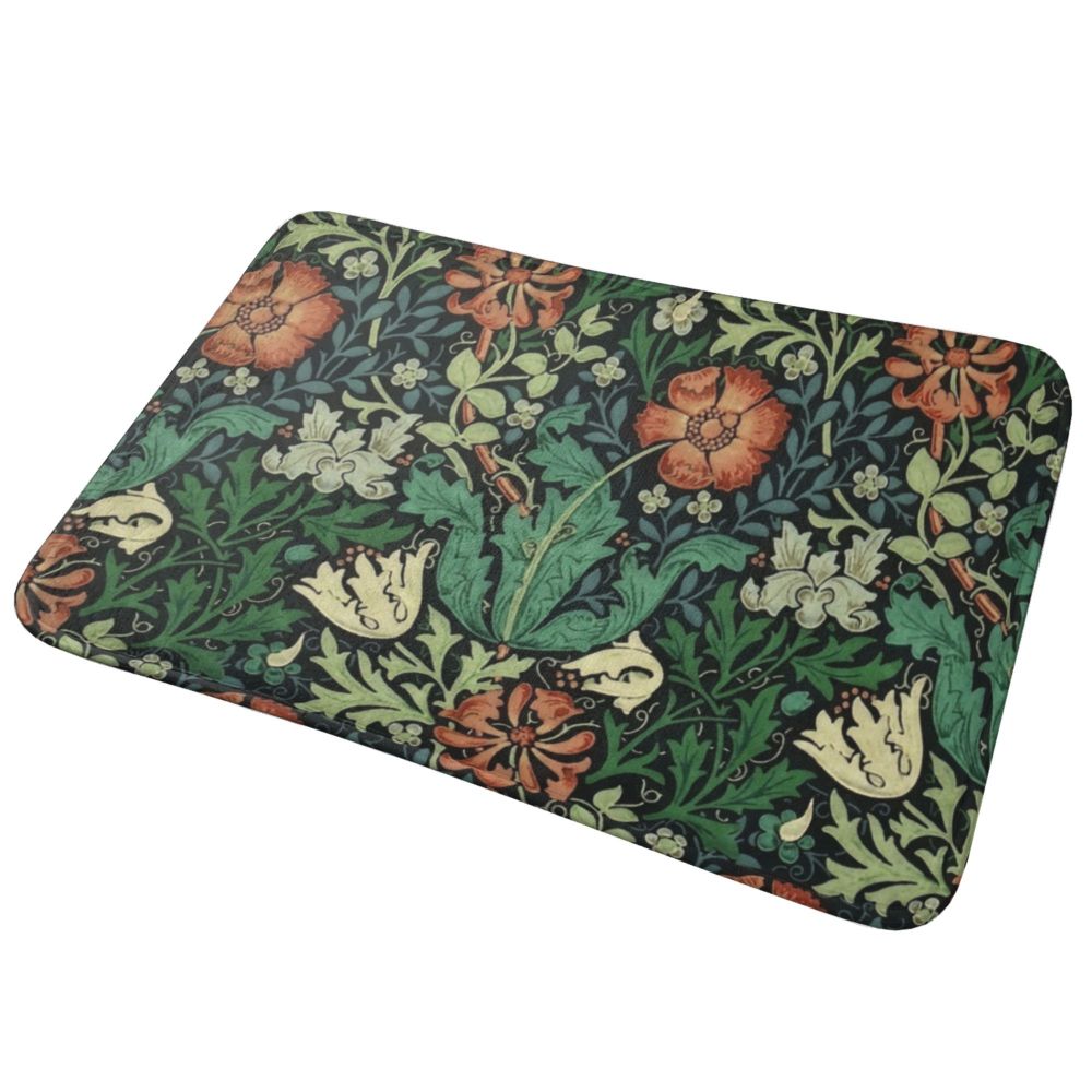 Jasmine Carpet William Morris Inspired Floral Vintage Doormat A Stylish Entryway and Living Room Rug