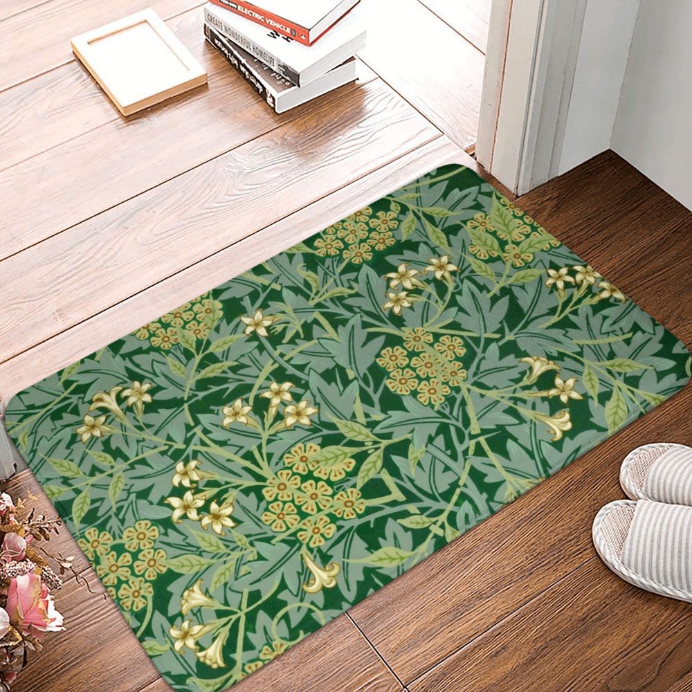 Jasmine Carpet William Morris Inspired Floral Vintage Doormat A Stylish Entryway and Living Room Rug