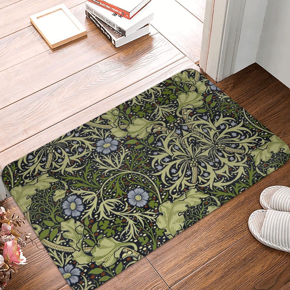 Jasmine Carpet William Morris Inspired Floral Vintage Doormat A Stylish Entryway and Living Room Rug