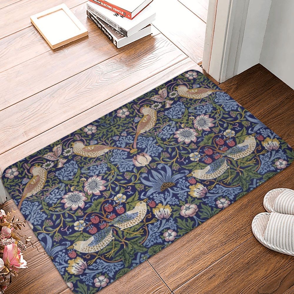 Jasmine Carpet William Morris Inspired Floral Vintage Doormat A Stylish Entryway and Living Room Rug