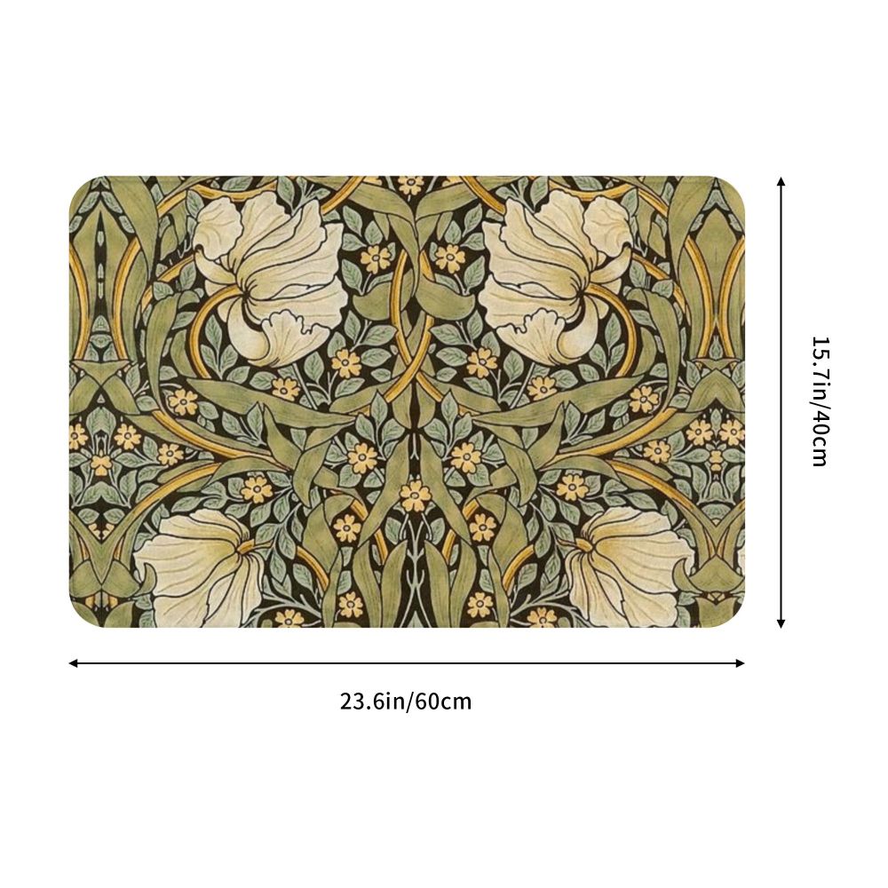 Jasmine Carpet William Morris Inspired Floral Vintage Doormat A Stylish Entryway and Living Room Rug