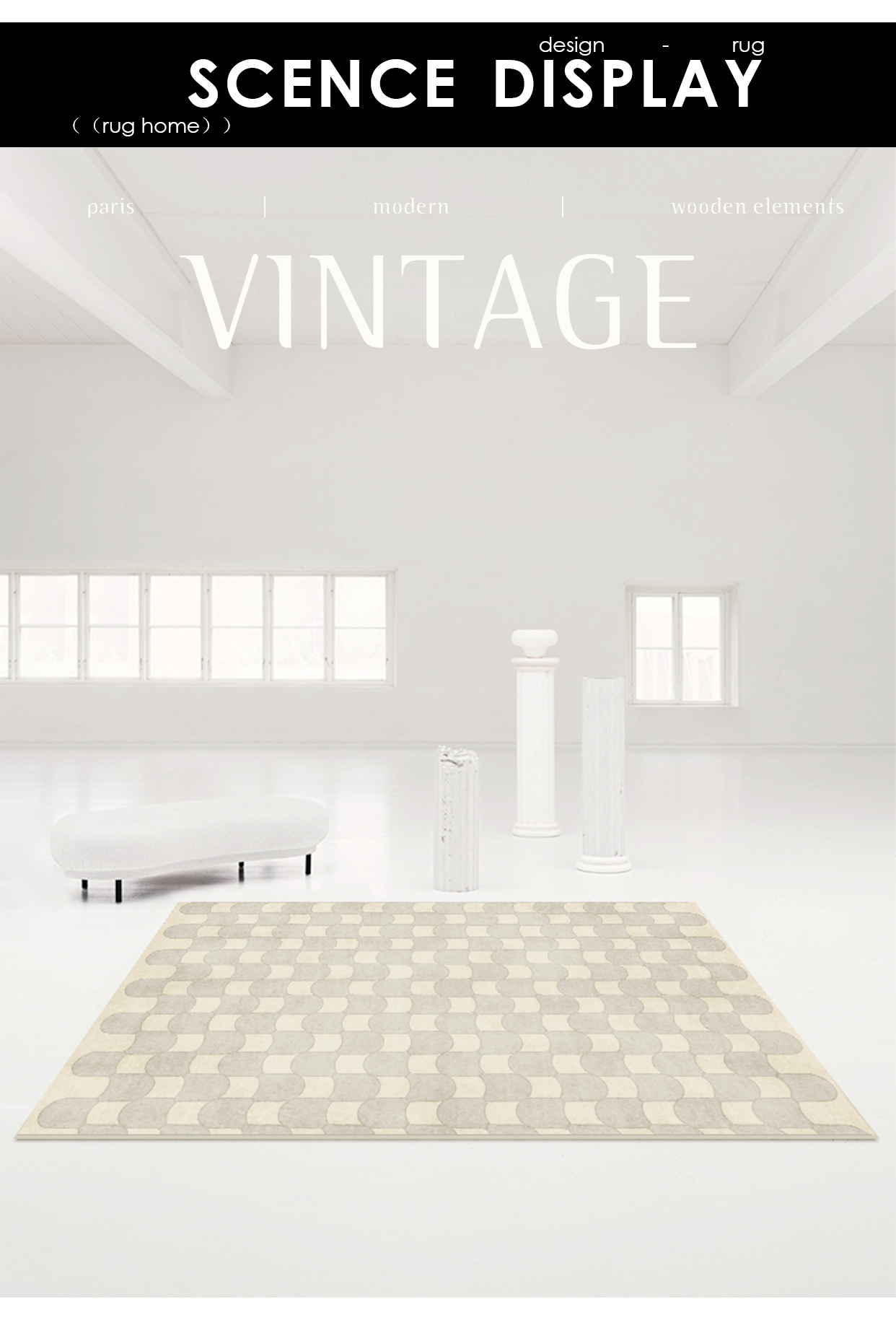 Plaid Carpet French Retro Large Area Carpets Perfect for Living Rooms, Bedrooms, Bedside Decor, Thick and Warm Lounge Rug, Home Washable Plush Floor Mat