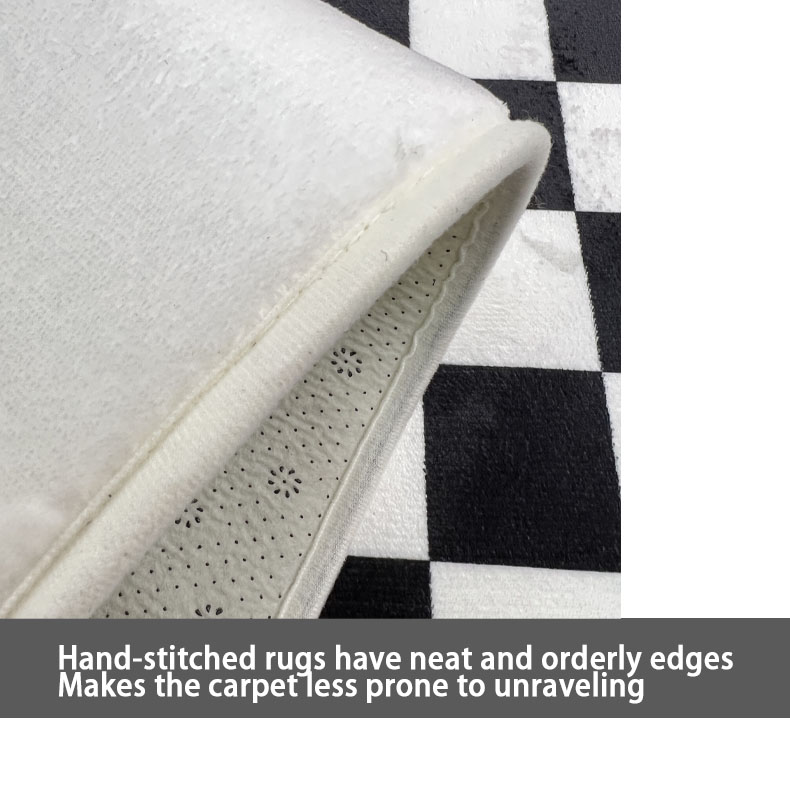 Plaid Carpets in Nordic Fashion Elevate Your Home Decor with Large Area Rugs for Living Rooms, Sofas, Tea Tables, Bedrooms, and Soft Washable Floor Mats