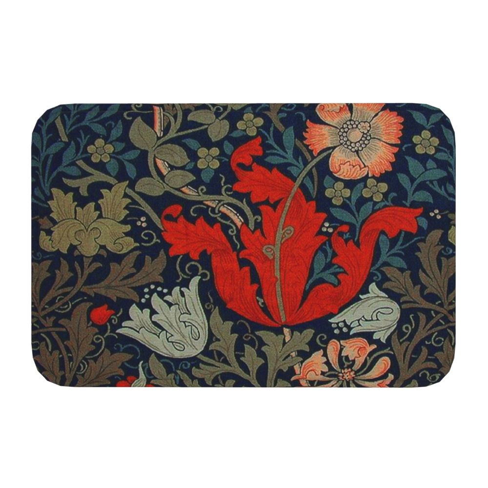 Jasmine Carpet William Morris Inspired Floral Vintage Doormat A Stylish Entryway and Living Room Rug