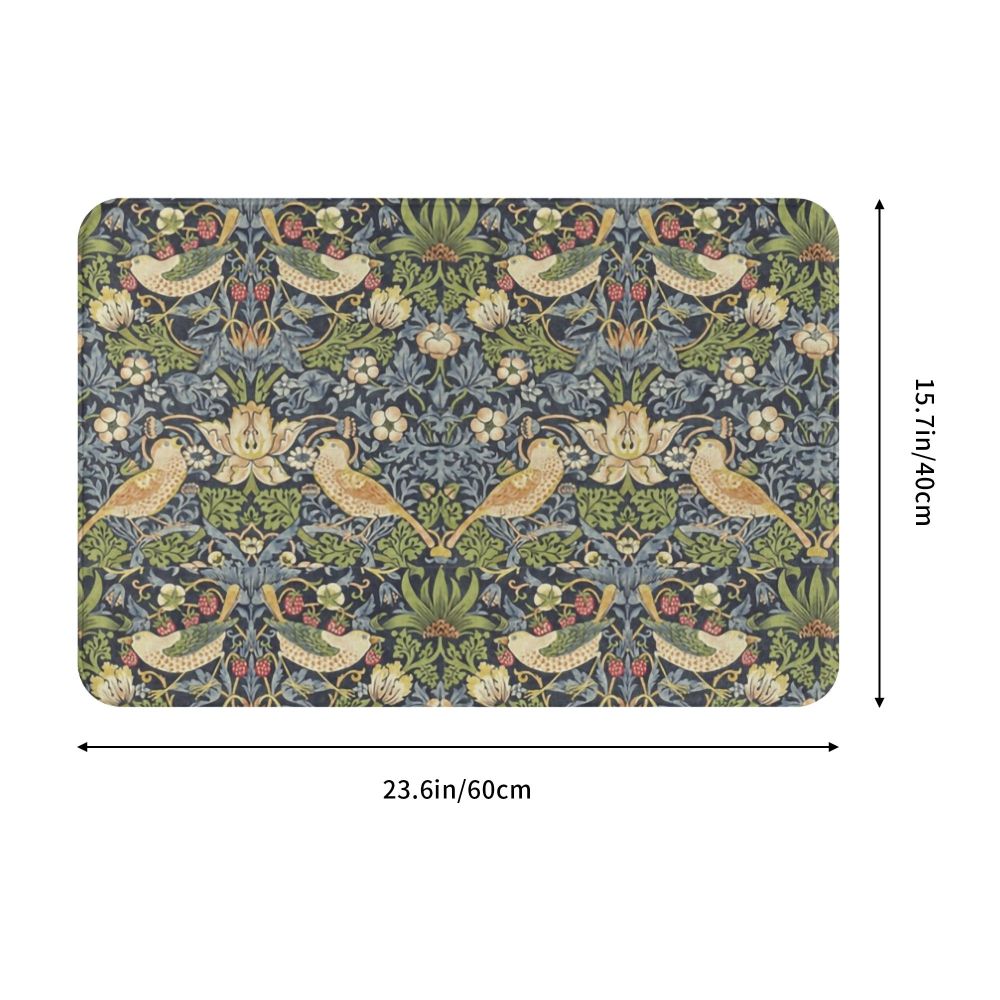Jasmine Carpet William Morris Inspired Floral Vintage Doormat A Stylish Entryway and Living Room Rug