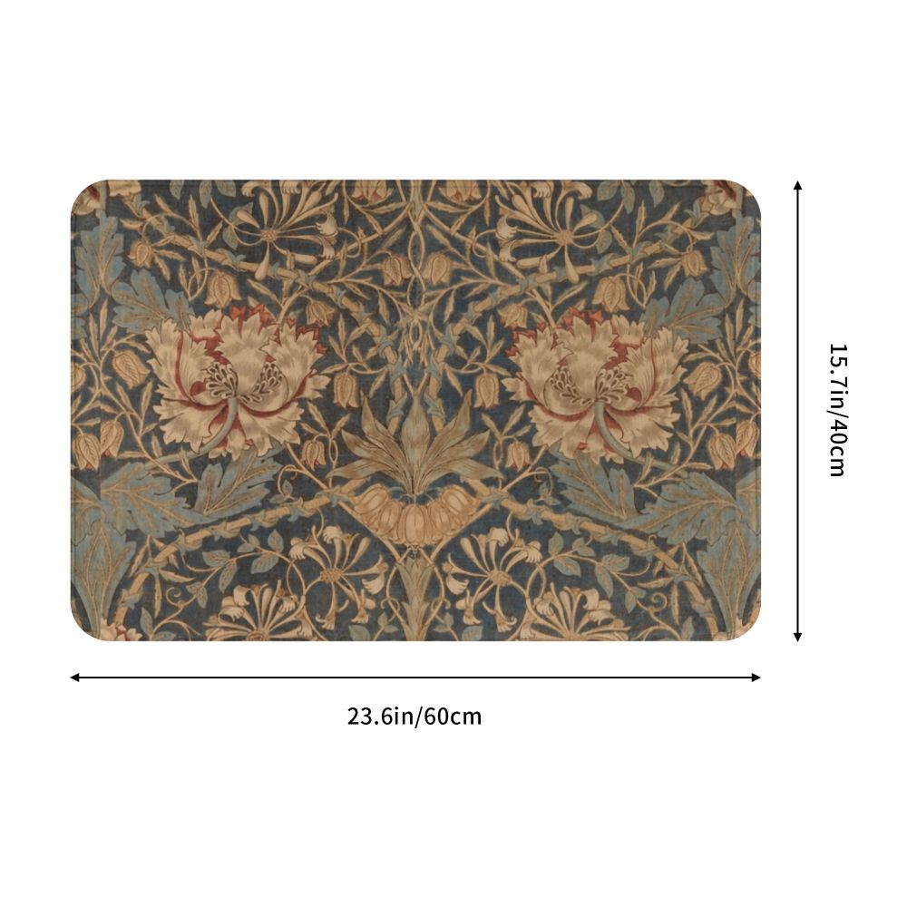 Jasmine Carpet William Morris Inspired Floral Vintage Doormat A Stylish Entryway and Living Room Rug