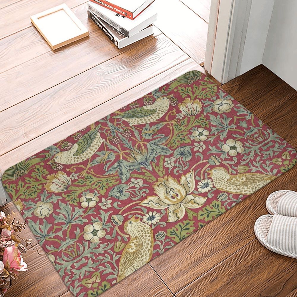 Jasmine Carpet William Morris Inspired Floral Vintage Doormat A Stylish Entryway and Living Room Rug