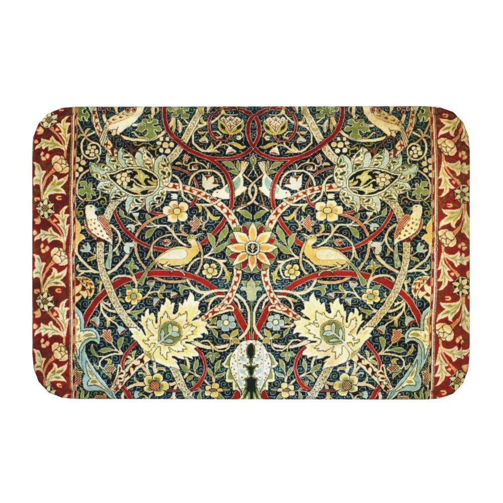 Jasmine Carpet William Morris Inspired Floral Vintage Doormat A Stylish Entryway and Living Room Rug