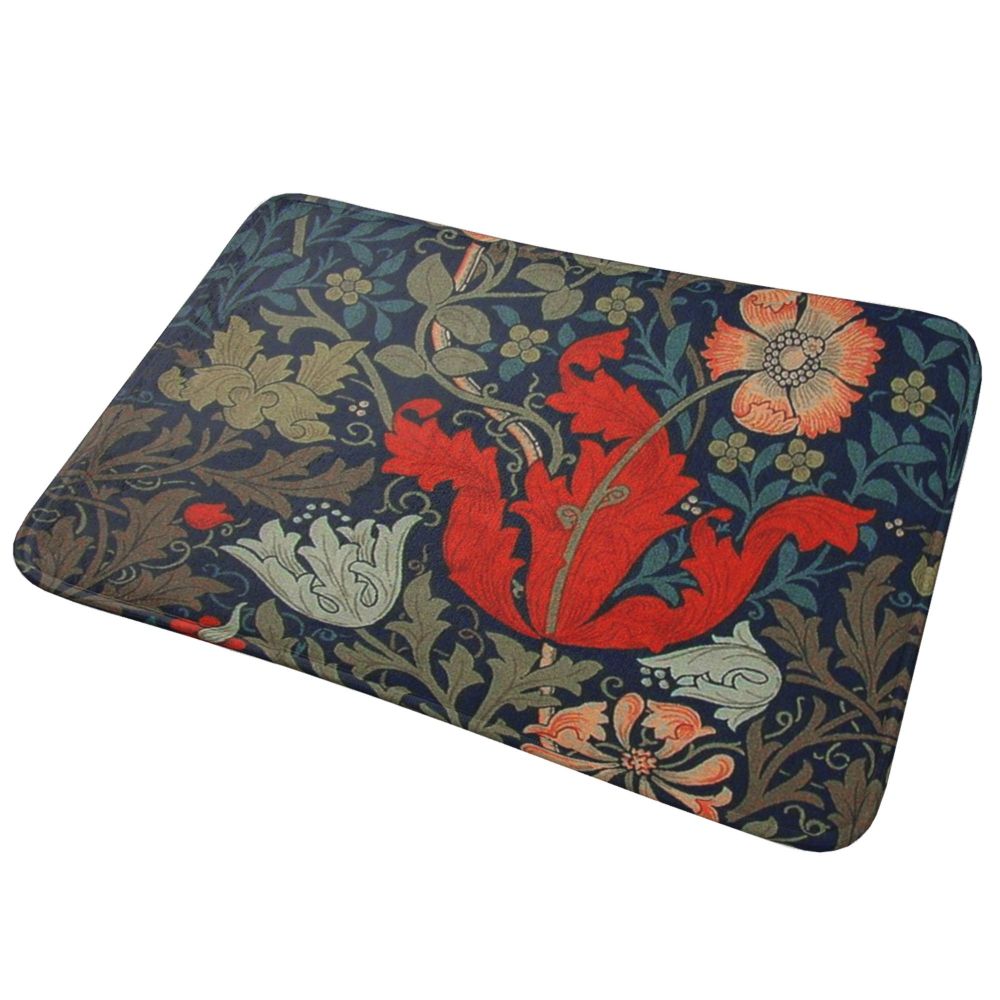 Jasmine Carpet William Morris Inspired Floral Vintage Doormat A Stylish Entryway and Living Room Rug