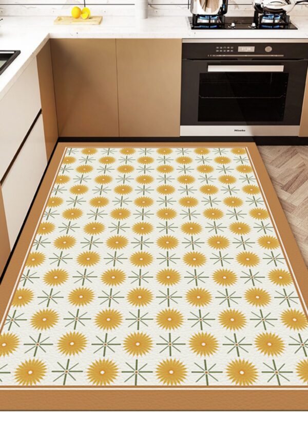 Plaid Carpet Retro Plaid PVC Leather Kitchen Rug Large Area, Oil-Proof, Non-Slip, Easy to Clean, Ideal for Living Rooms, Waterproof Door Mat - Image 7