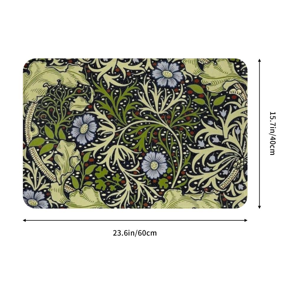 Jasmine Carpet William Morris Inspired Floral Vintage Doormat A Stylish Entryway and Living Room Rug