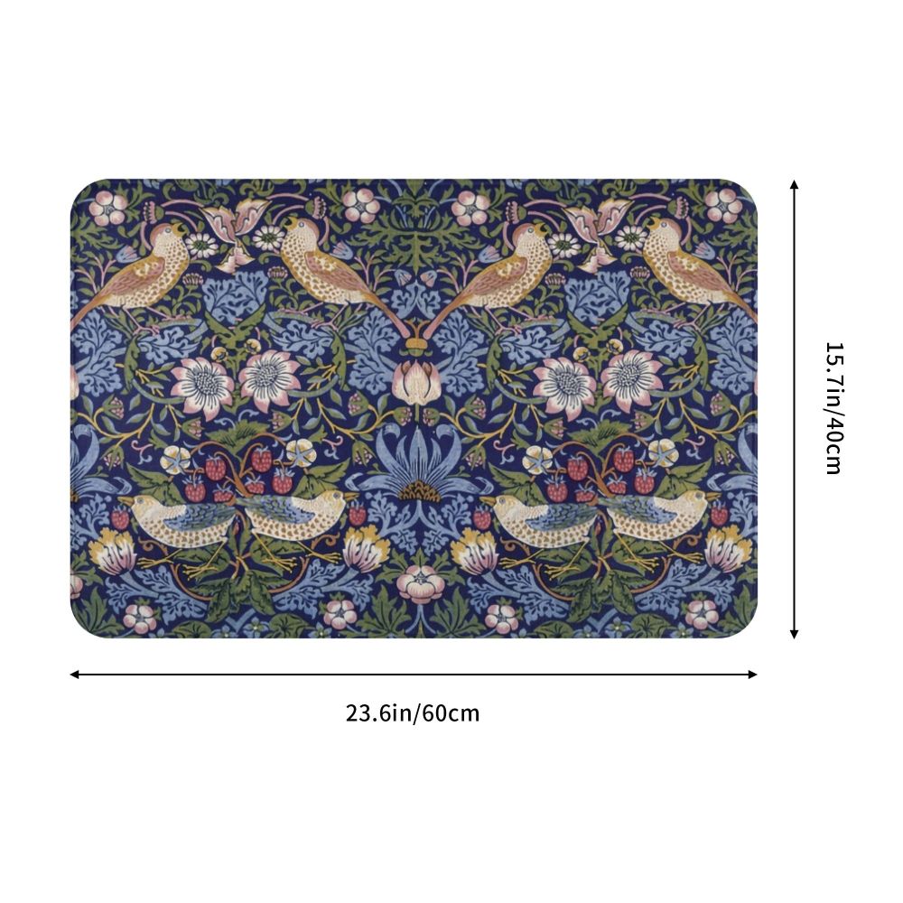 Jasmine Carpet William Morris Inspired Floral Vintage Doormat A Stylish Entryway and Living Room Rug