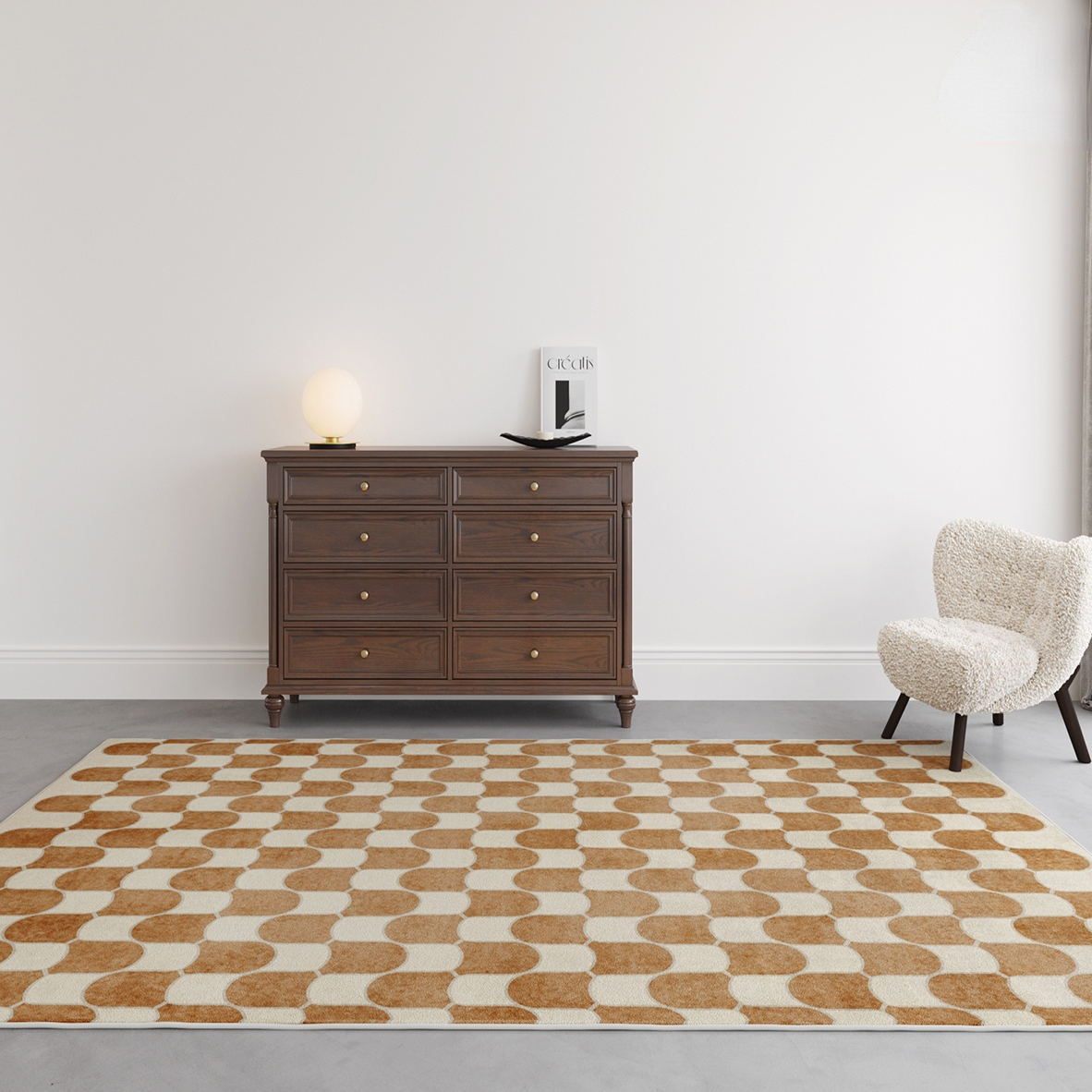 Plaid Carpet French Retro Large Area Carpets Perfect for Living Rooms, Bedrooms, Bedside Decor, Thick and Warm Lounge Rug, Home Washable Plush Floor Mat