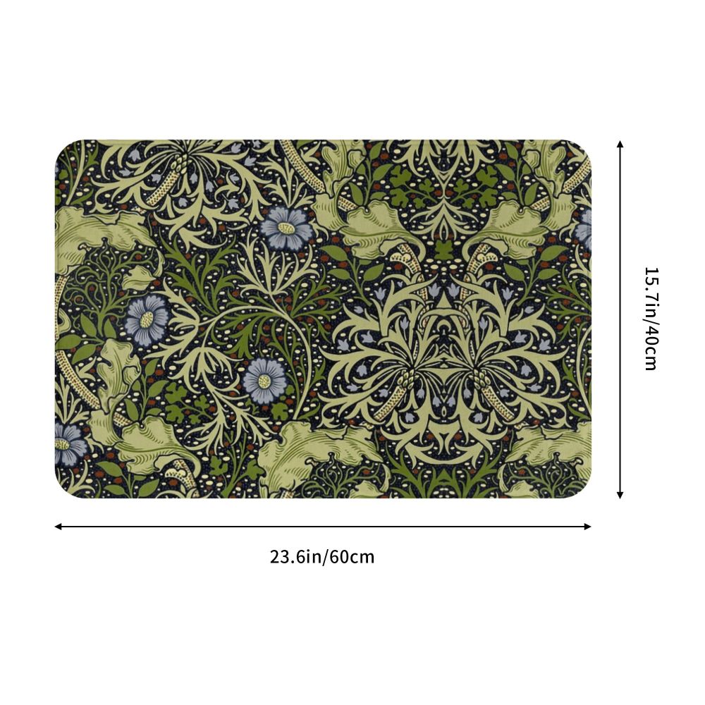 Jasmine Carpet William Morris Inspired Floral Vintage Doormat A Stylish Entryway and Living Room Rug