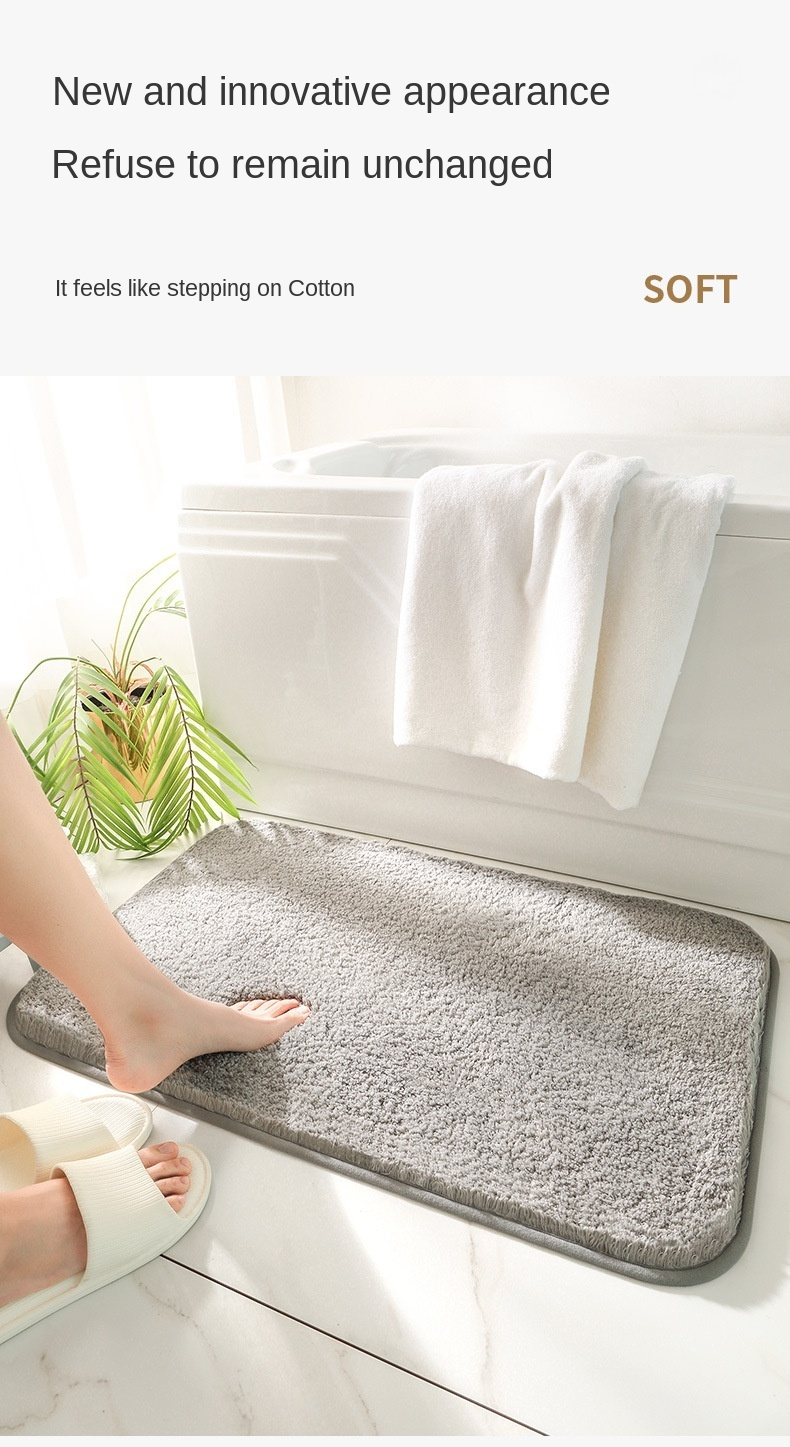 Slate Bath Mat Ultra-Comfortable, Soft, Non-Slip, and Super Absorbent Bathroom Rug