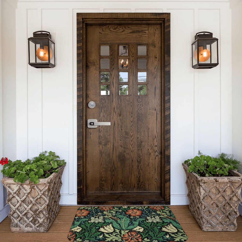 Jasmine Carpet William Morris Inspired Floral Vintage Doormat A Stylish Entryway and Living Room Rug