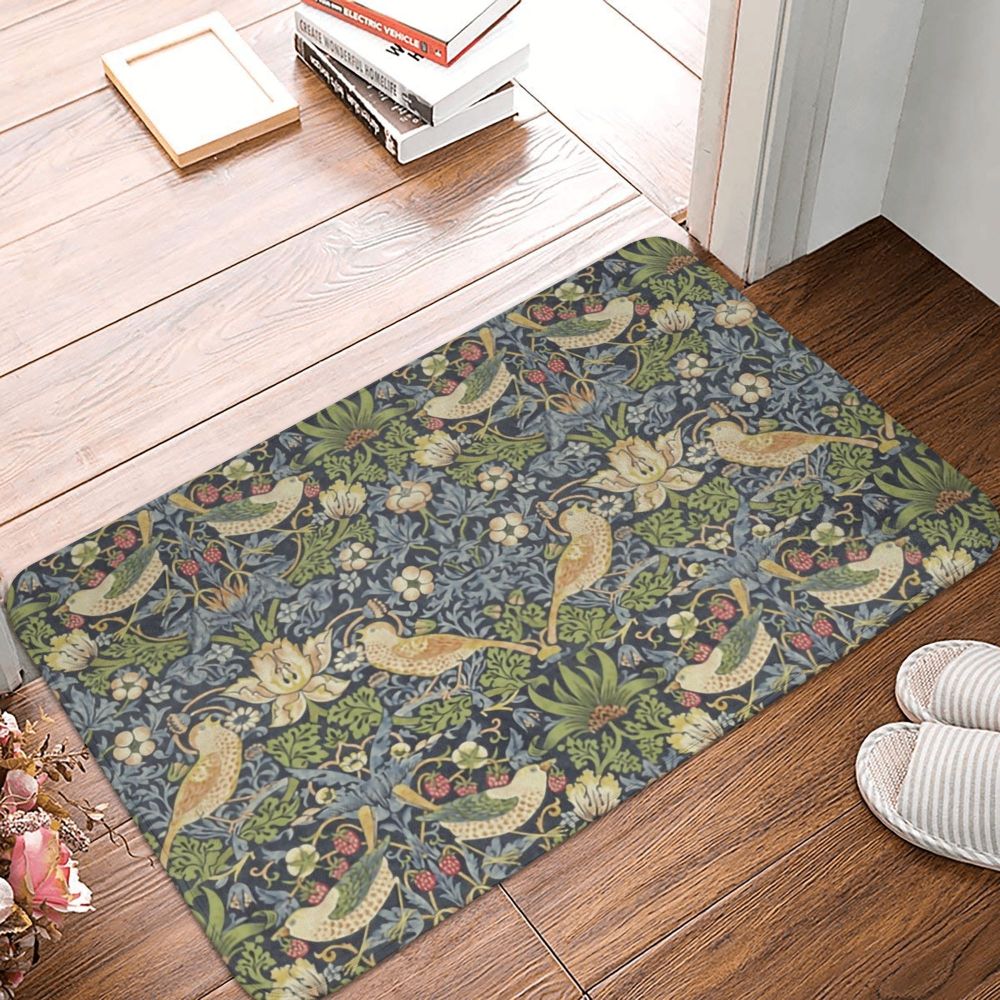 Jasmine Carpet William Morris Inspired Floral Vintage Doormat A Stylish Entryway and Living Room Rug
