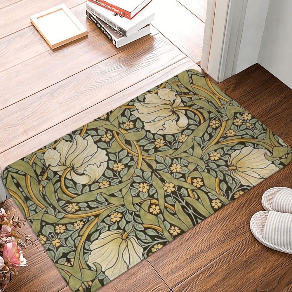 Jasmine Carpet William Morris Inspired Floral Vintage Doormat A Stylish Entryway and Living Room Rug