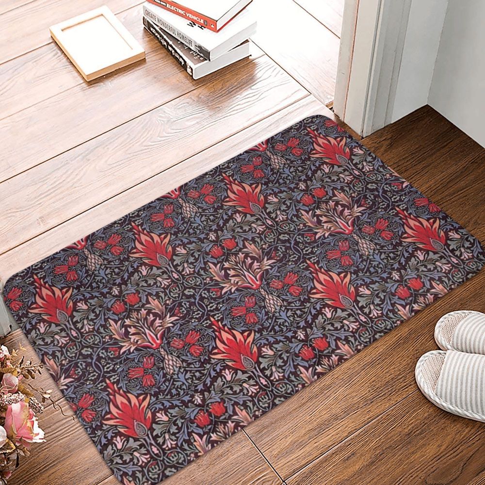 Jasmine Carpet William Morris Inspired Floral Vintage Doormat A Stylish Entryway and Living Room Rug