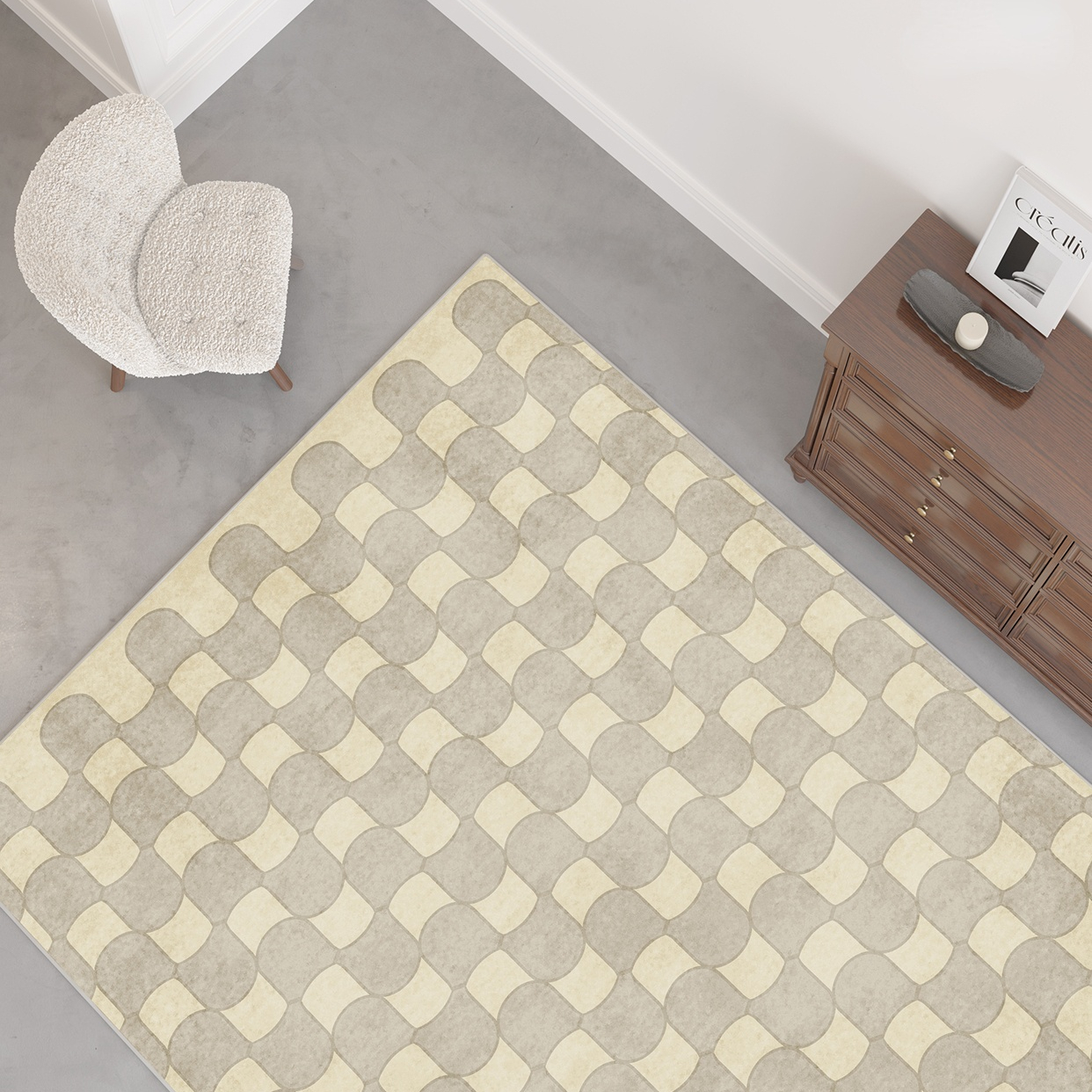 Plaid Carpet French Retro Large Area Carpets Perfect for Living Rooms, Bedrooms, Bedside Decor, Thick and Warm Lounge Rug, Home Washable Plush Floor Mat