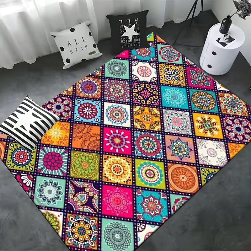 Plaid Carpet Classic Pattern for Large Area Rugs in Home Living Rooms, Children's Bedrooms, Sofas, and More - Ideal for Decoration and Kids' Play