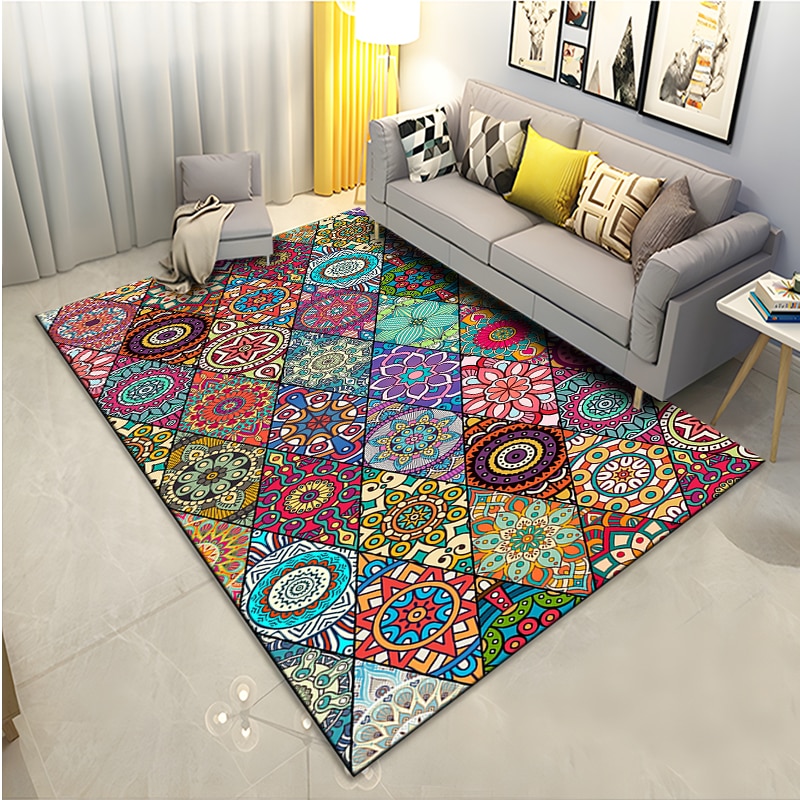 Plaid Carpet Classic Pattern for Large Area Rugs in Home Living Rooms, Children's Bedrooms, Sofas, and More - Ideal for Decoration and Kids' Play
