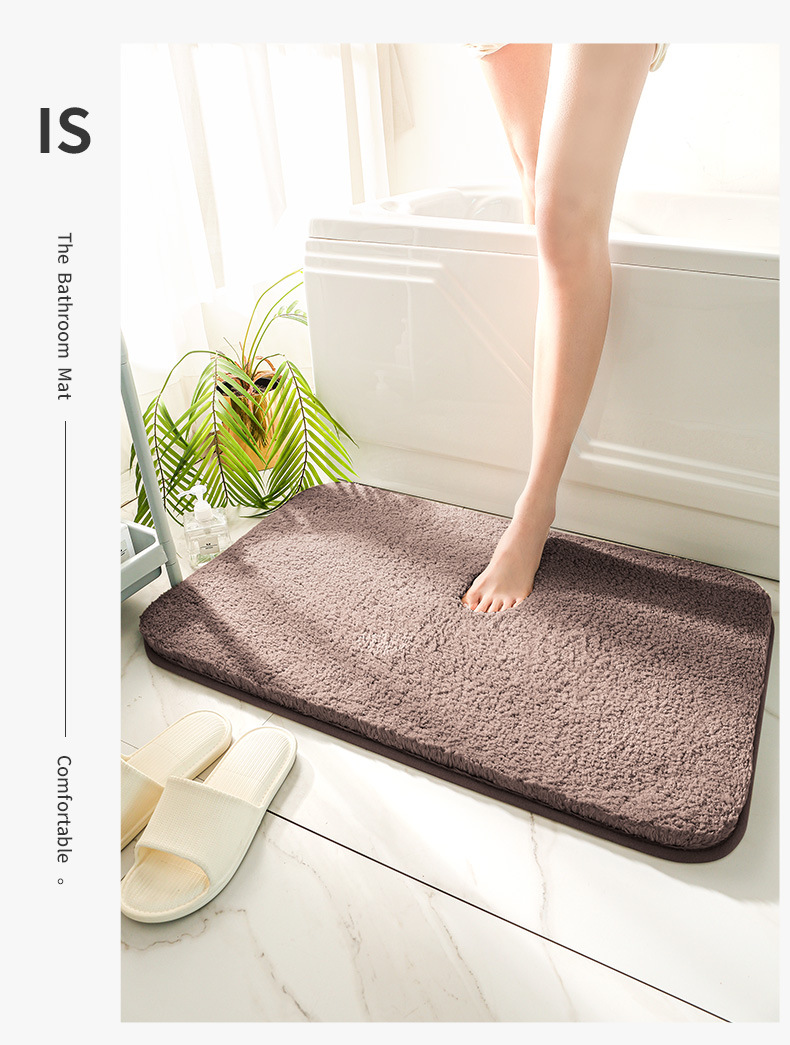 Slate Bath Mat Ultra-Comfortable, Soft, Non-Slip, and Super Absorbent Bathroom Rug