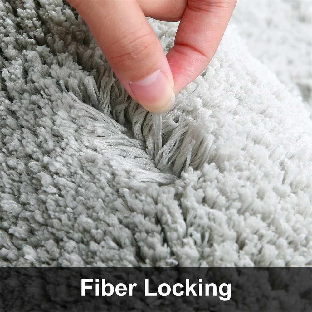 Soft and Absorbent Slate Bath Mat Non-Slip, Thick, and Luxuriously Fluffy Rug for Bathrooms, Bedrooms, and Living Rooms