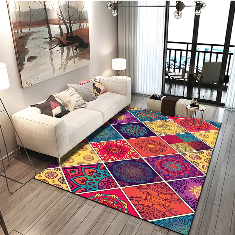 Plaid Carpet Classic Pattern for Large Area Rugs in Home Living Rooms, Children's Bedrooms, Sofas, and More - Ideal for Decoration and Kids' Play