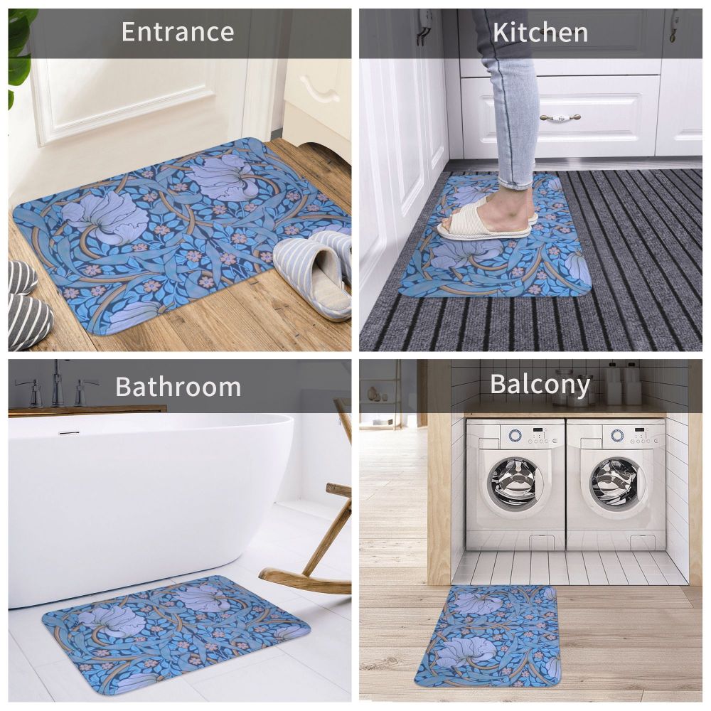 Jasmine Carpet William Morris Inspired Floral Vintage Doormat A Stylish Entryway and Living Room Rug