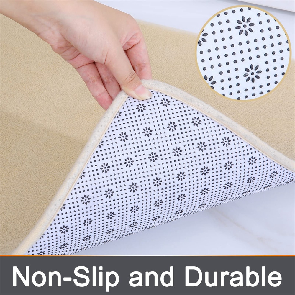 Slate Bath Mat Non-Slip, Memory Foam Comfort, Super Absorbent, and Quick-Dry Rug for Your Shower and Bathroom