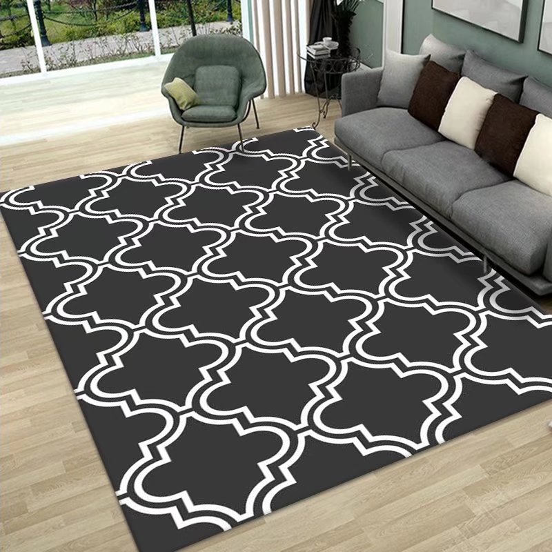 Plaid Carpets in Nordic Fashion Elevate Your Home Decor with Large Area Rugs for Living Rooms, Sofas, Tea Tables, Bedrooms, and Soft Washable Floor Mats